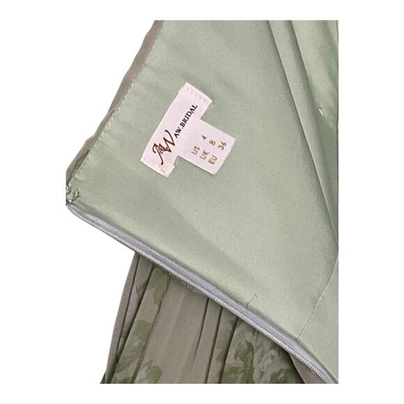 NWOT AW Bridal Bryn Dress Pistachio Green Penoy Size 4 - Picture 7 of 7